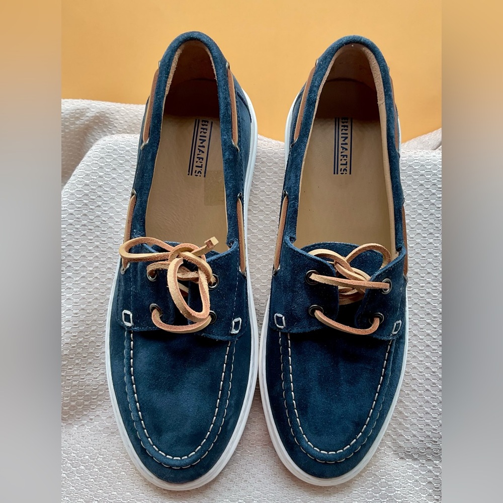 Brimarts Men Midnight Blue Slip on Loafers Sz 40 US 7
